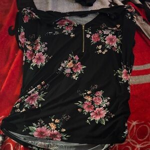 Sweet Wanderer Black Floral Blouse